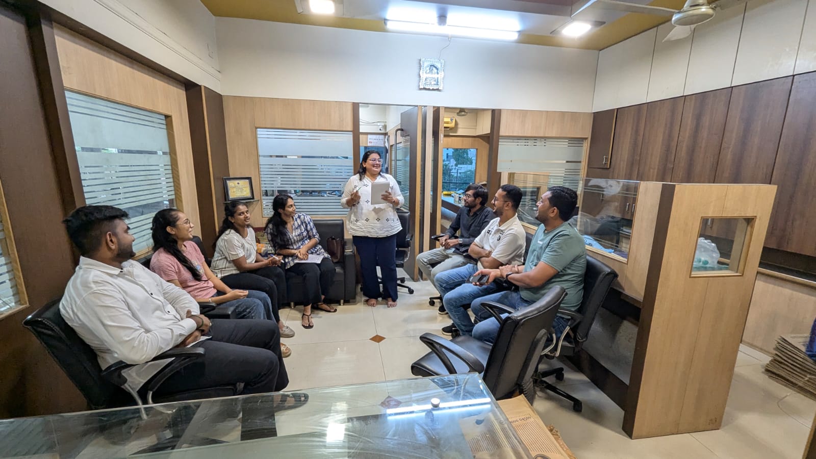 Team knowledge-sharing session at G. S. Sonpal & Associates office